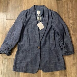 Lauren Conrad blue shawl collar blazer. Size small. New with tags. Adorable!